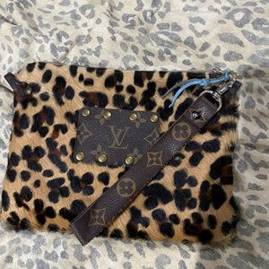 Up-cycled make up bag or could be wristlet